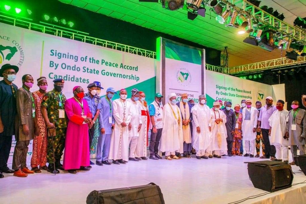 Ondo 2020 Governorship Candidates Sign Peace Accord