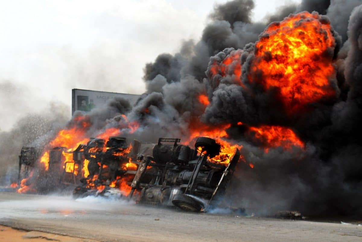 Two Die, 12 Vehicles Burnt As Petrol Tanker Explodes In Ogun