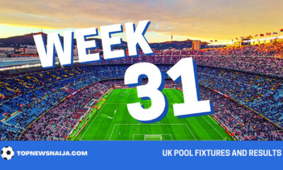 UK Pool Week 31 Fixtures and Results for Saturday, February 4, 2023